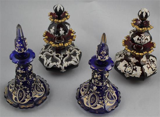 Two pairs scent bottles